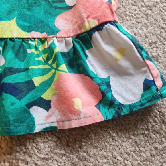 🌺 Gymboree Girls Size 8 Floral Top – Peachy Tropical Vibes 🌿 - Picture 2 of 7